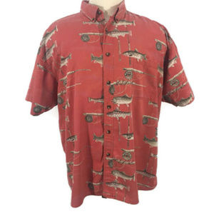 Redhead Button Down Short Sleeve Shirt Fisherman